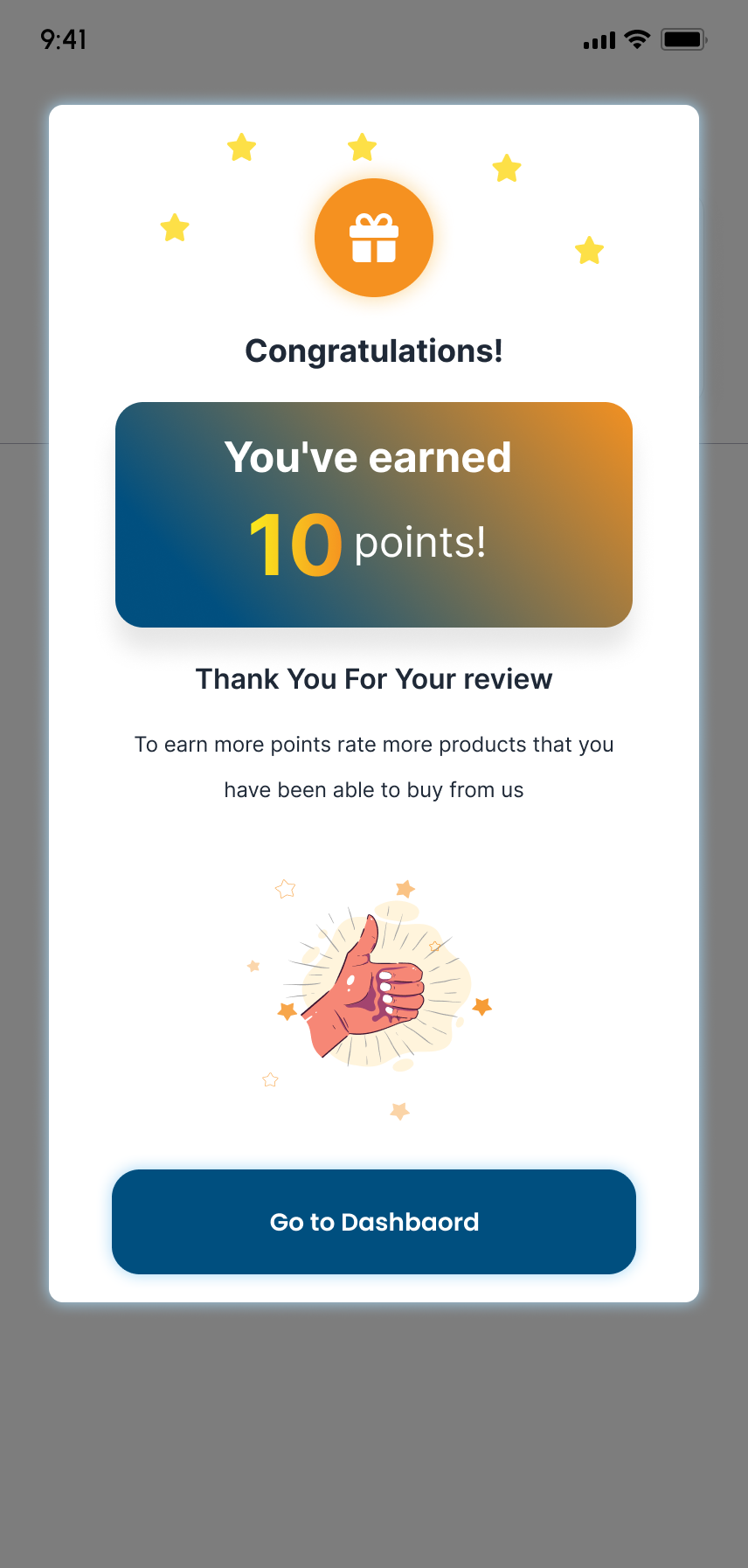 Exceptional Brands review reward screen